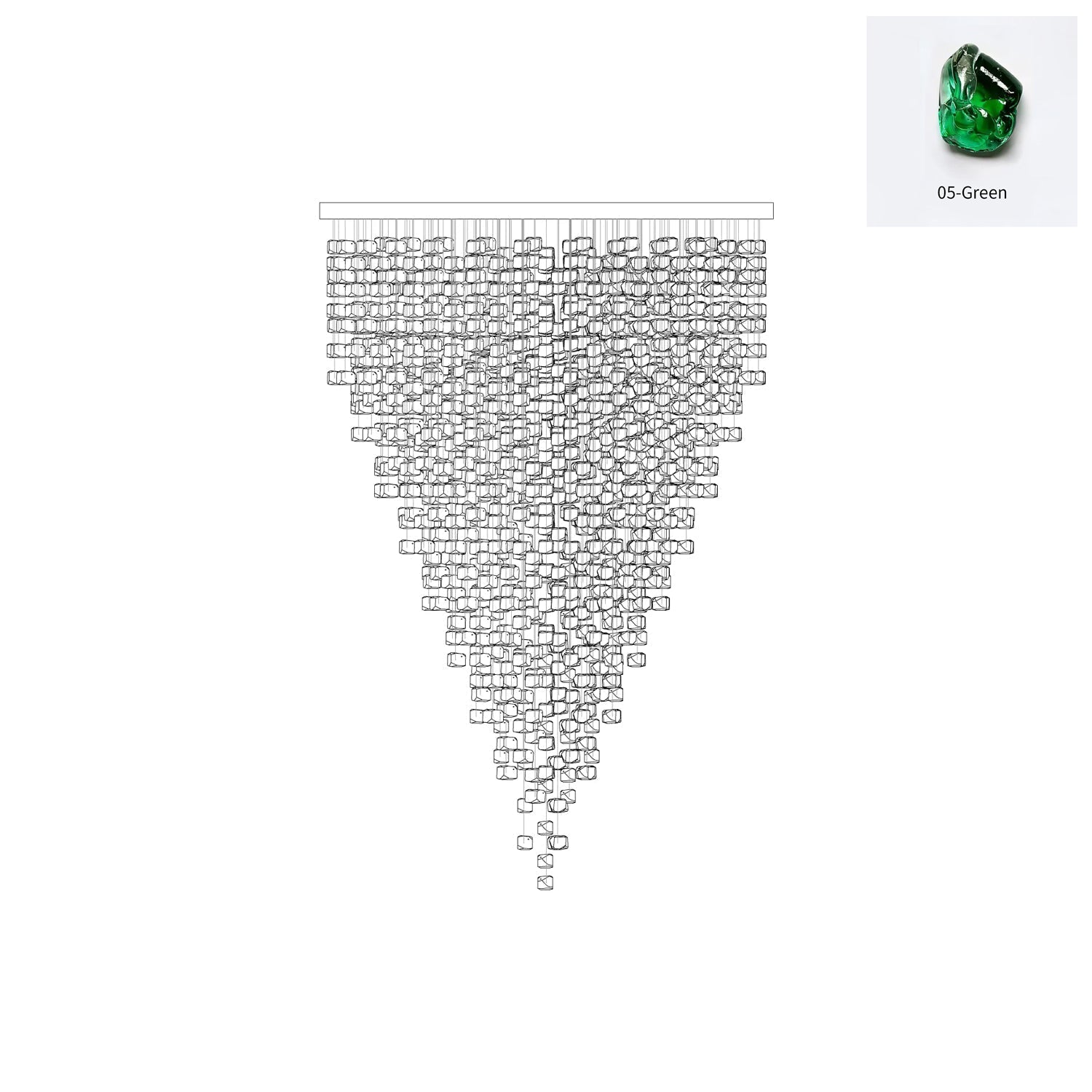 Belora Postmodern Luxury Stone Crystal Chandelier