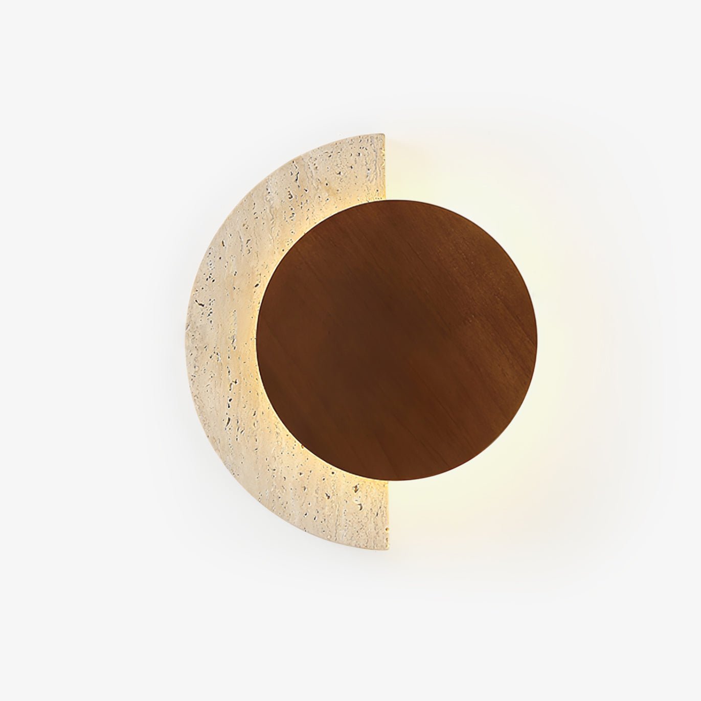 Coraeen Half-Moon Travertine Wall Light