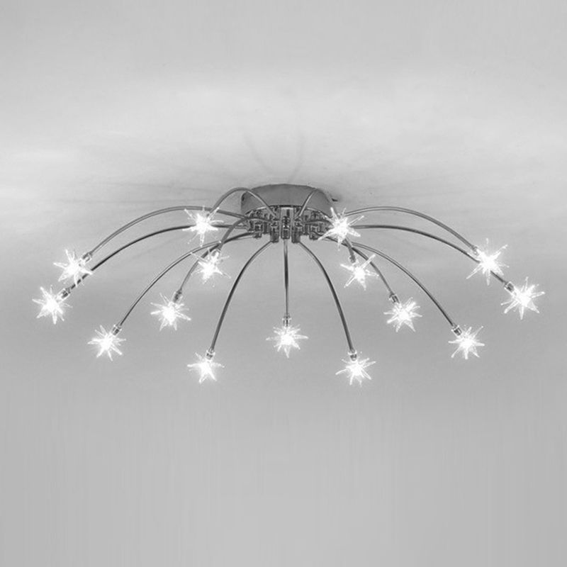 Arisha Art Deco Starry Glass Flush Mount Ceiling Light