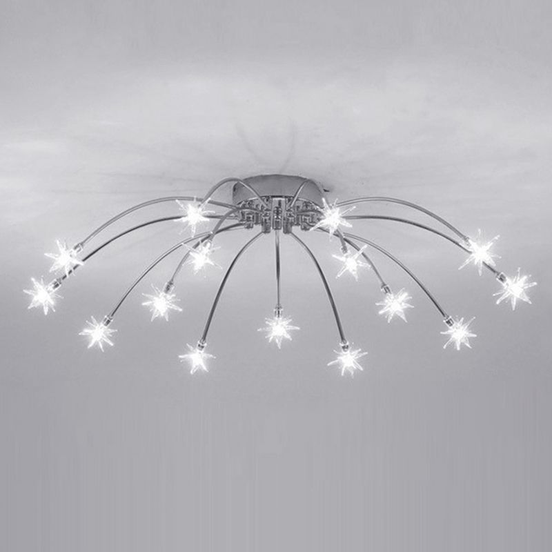 Arisha Art Deco Starry Glass Flush Mount Ceiling Light
