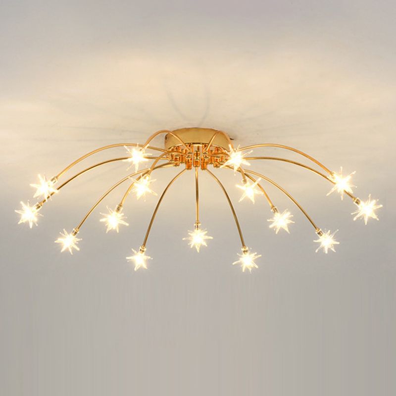 Arisha Art Deco Starry Glass Flush Mount Ceiling Light