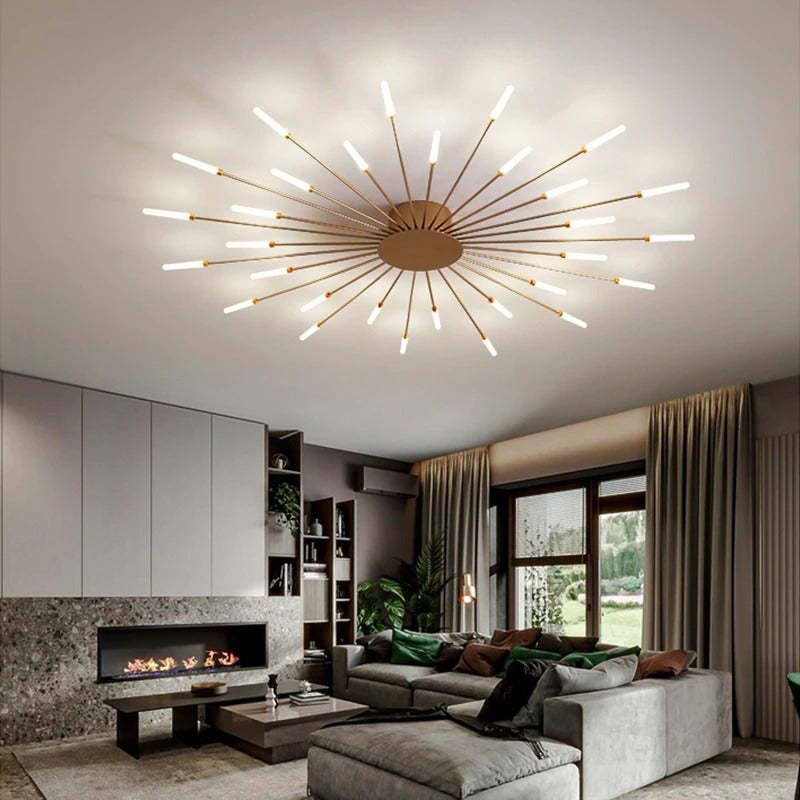 Arisha Fireworks Flush-Mount Ceiling Light Living Room