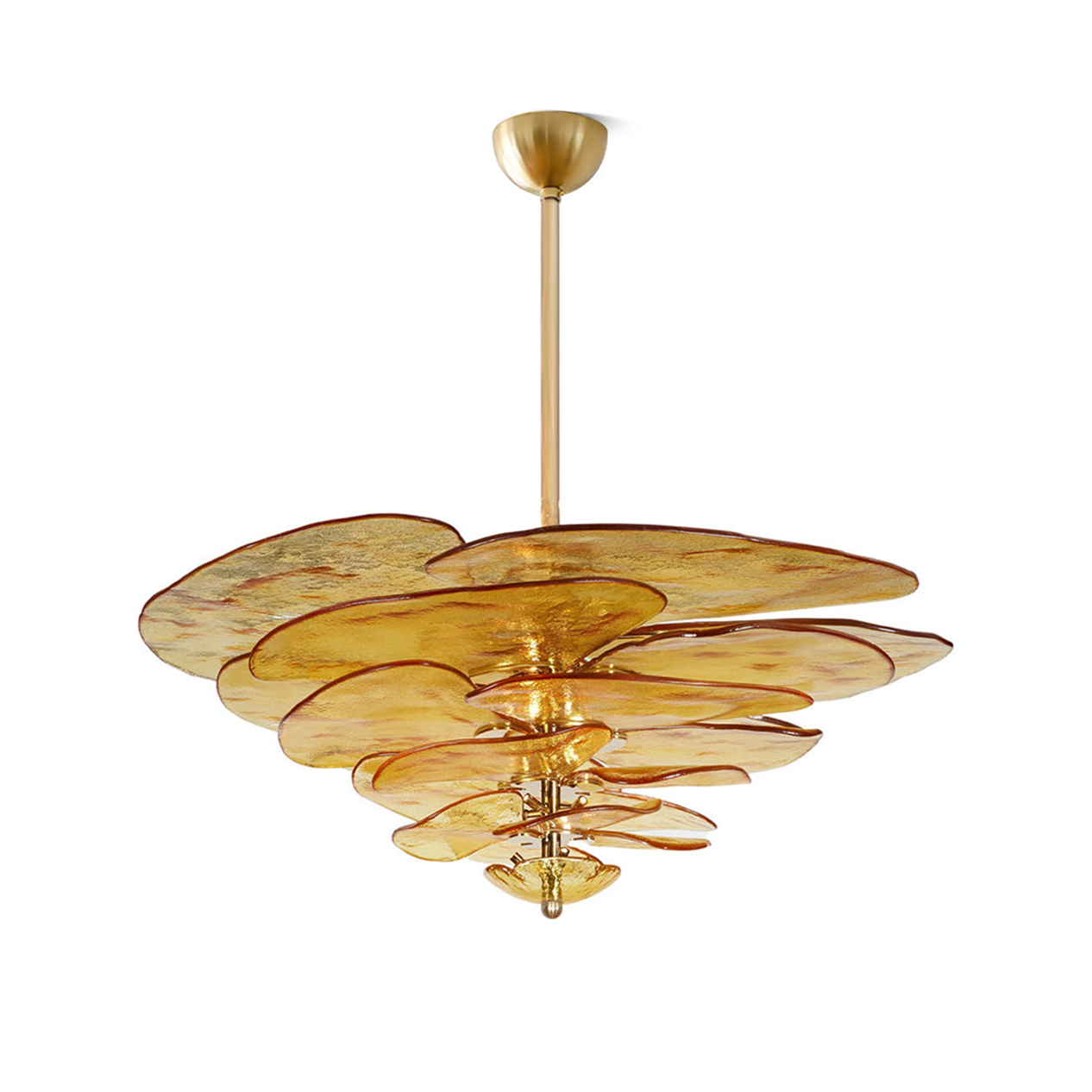 Crivs Chandelier Gold Murano Glass Petal Luxury
