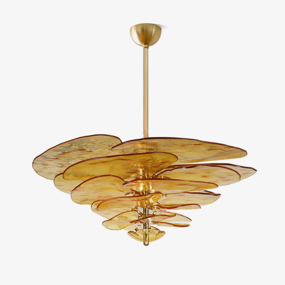 Crivs Chandelier Gold Murano Glass Petal Luxury