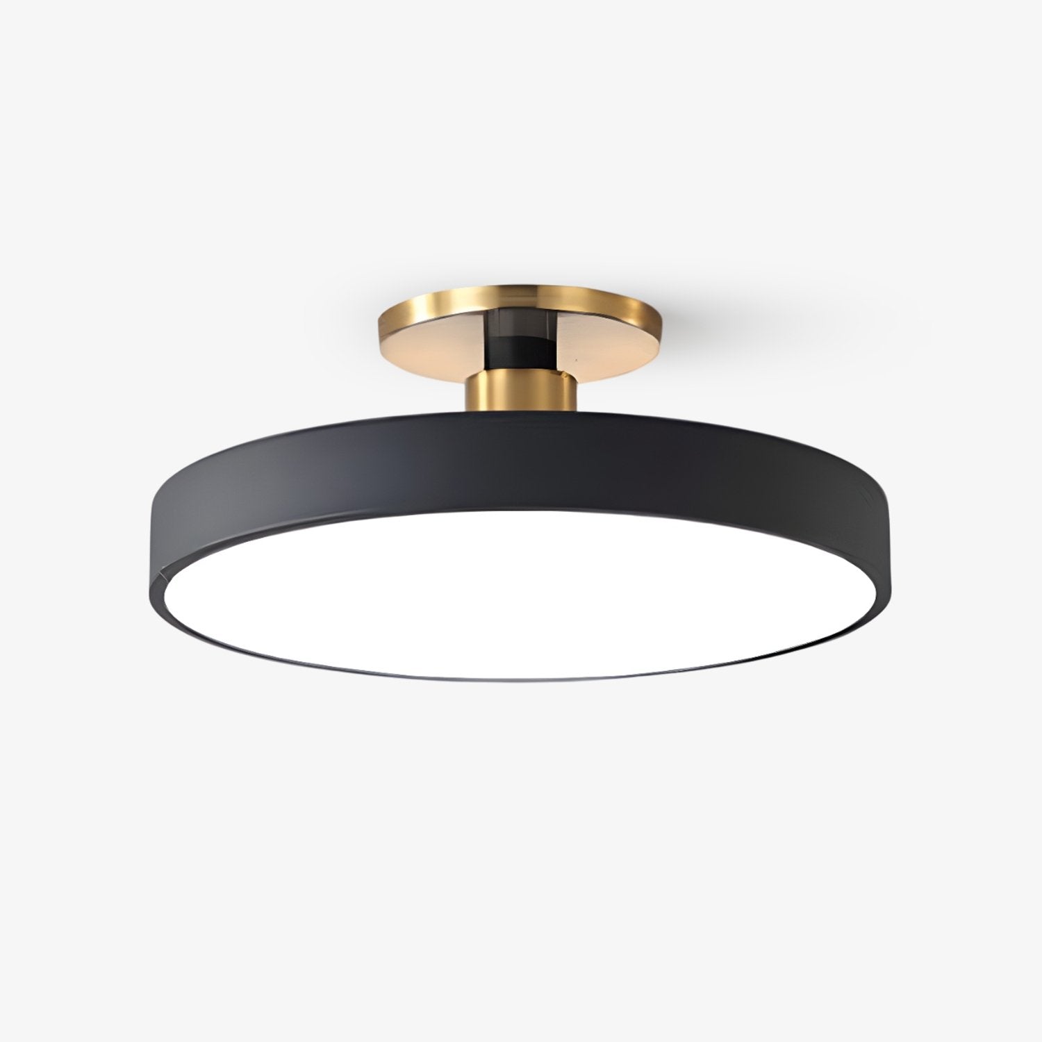 Solara Ceiling Lamp Flush Mount Black and Gold Modern
