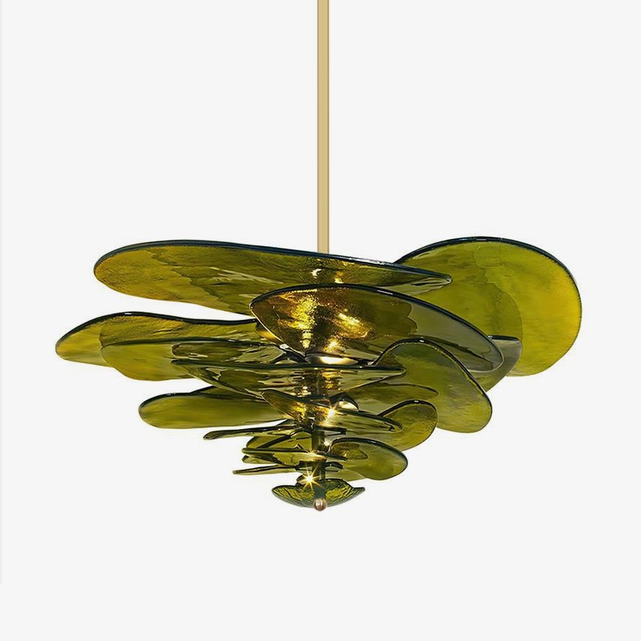 Crivs Chandelier Gold Murano Glass Petal Luxury
