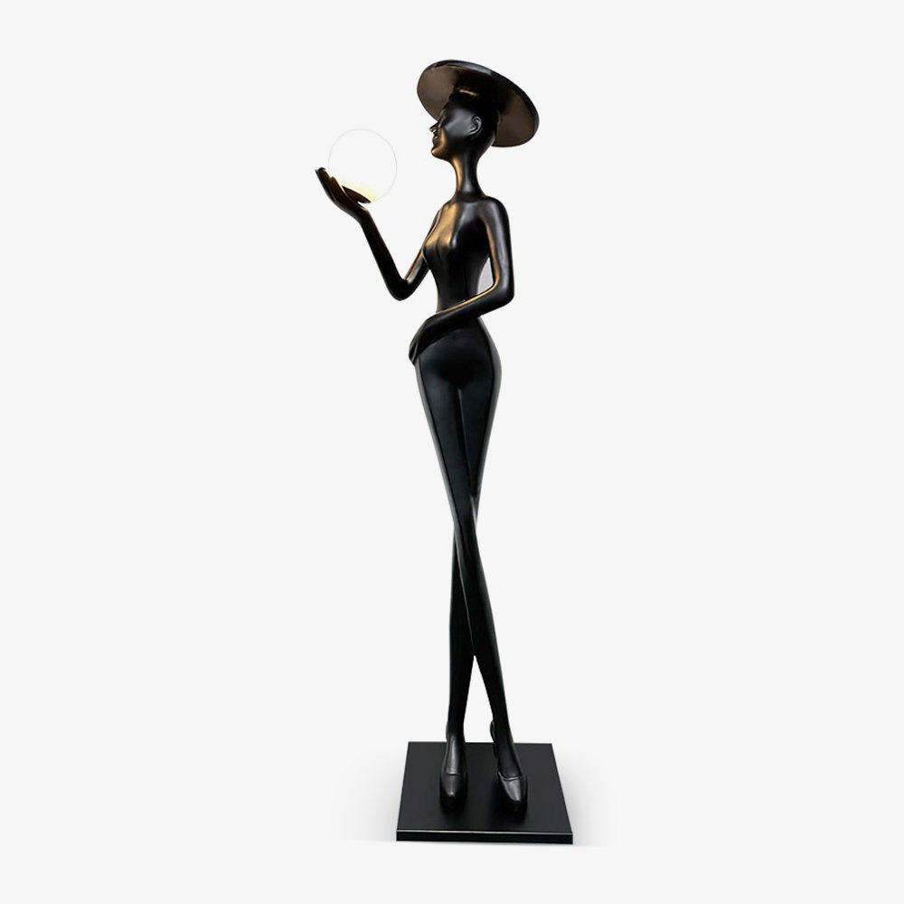 Zevinen Elegant Black Floor Lamp