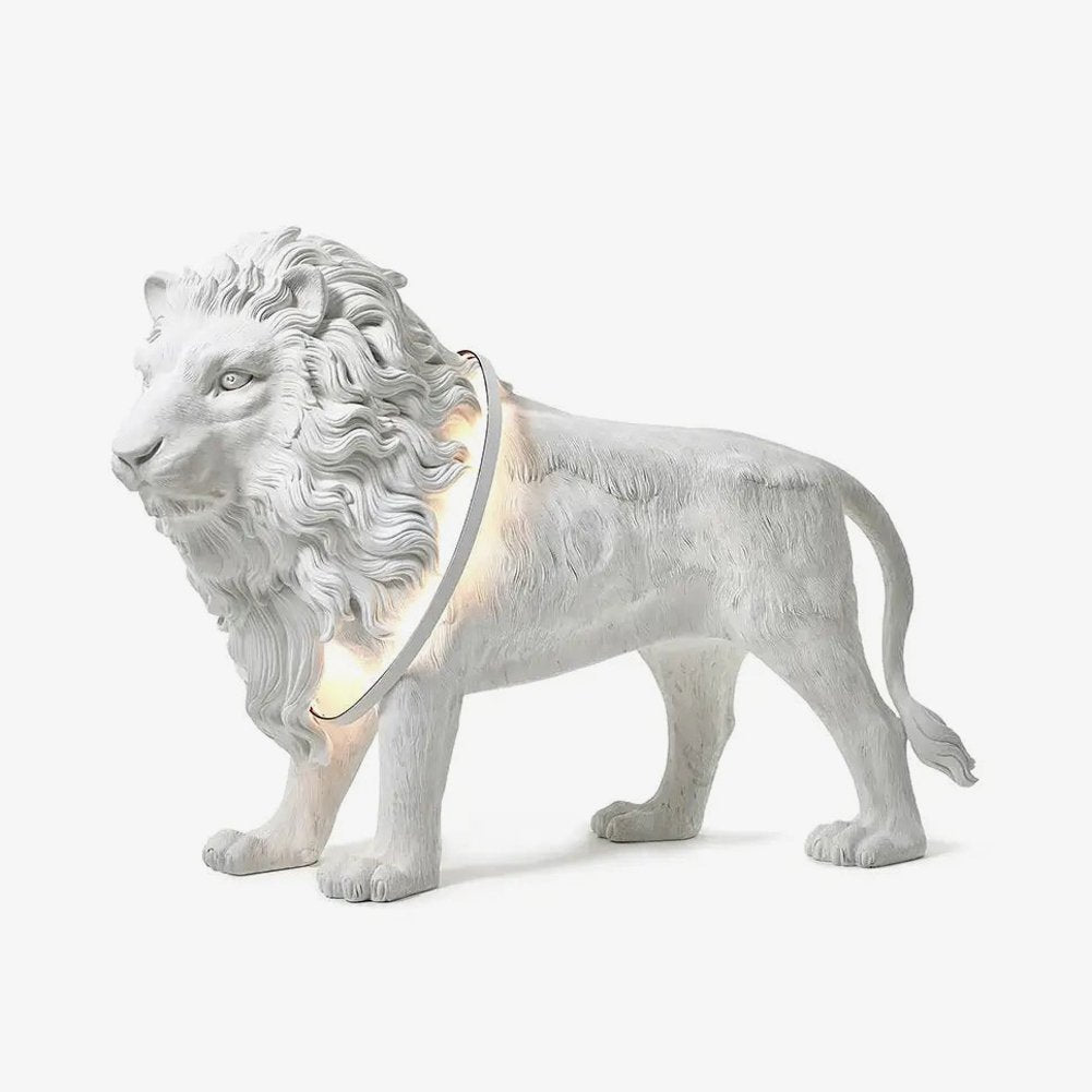 Brynis Lion Sculpture Floor Lamp