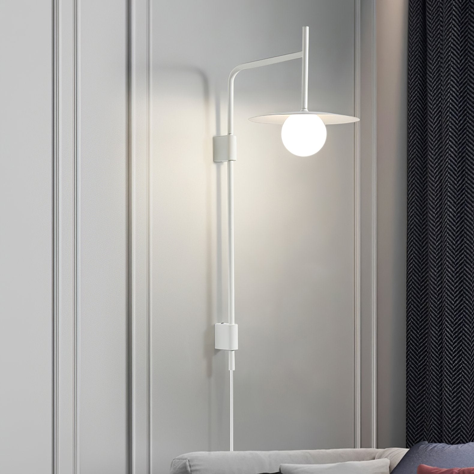 Paxon Swing Arm Plug-in Glass Wall Lamp