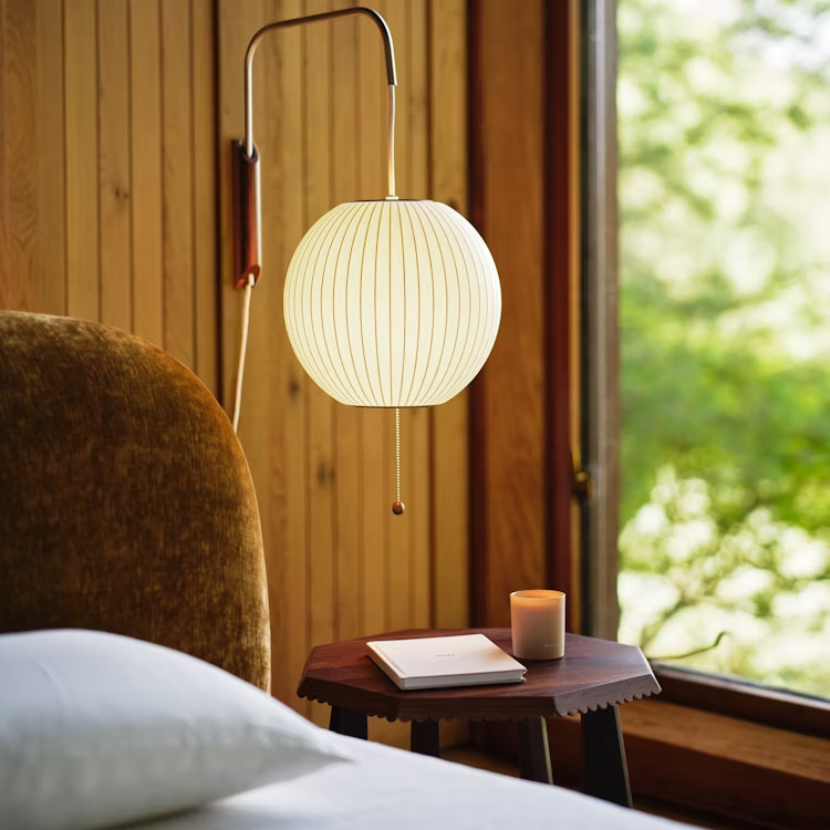 Lustra Wall Sconce Walnut Ball - Neutral Decor