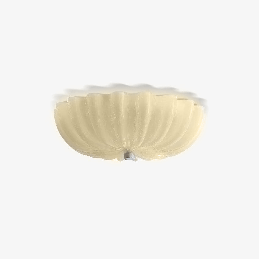 Aurora Ceiling Lamp Murano Blown Glass Shell Inspired - Neutral Decor