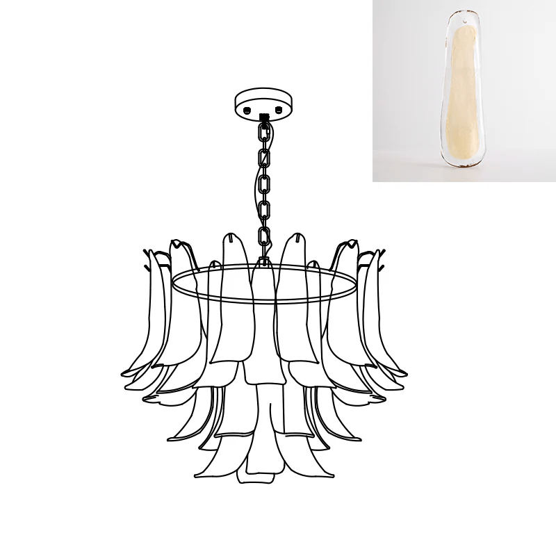 Glyra Amber Bloom Chandelier