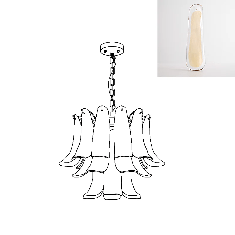 Glyra Amber Bloom Chandelier