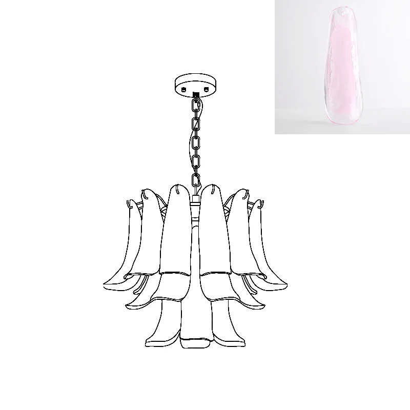 Glyra Amber Bloom Chandelier