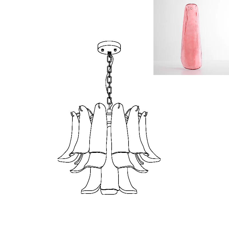 Glyra Amber Bloom Chandelier