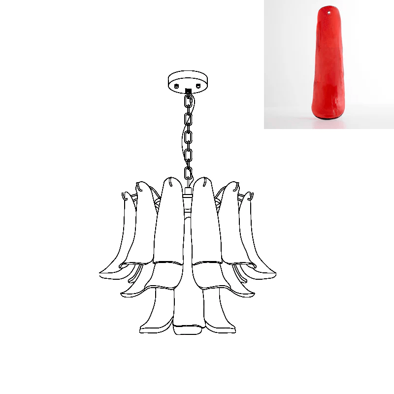 Glyra Amber Bloom Chandelier