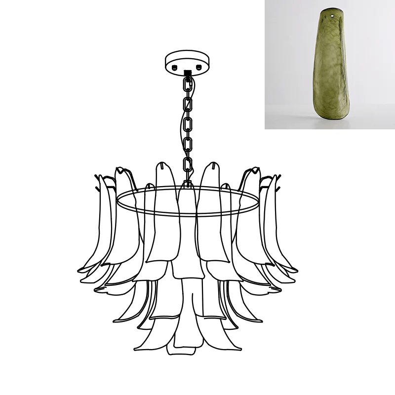 Glyra Amber Bloom Chandelier