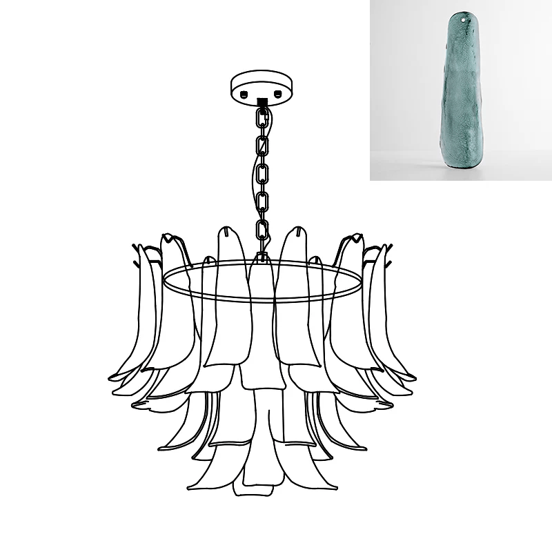 Glyra Amber Bloom Chandelier