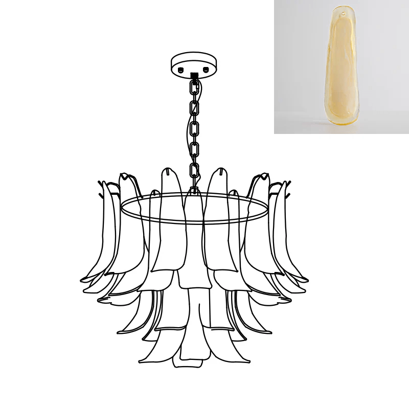 Glyra Amber Bloom Chandelier