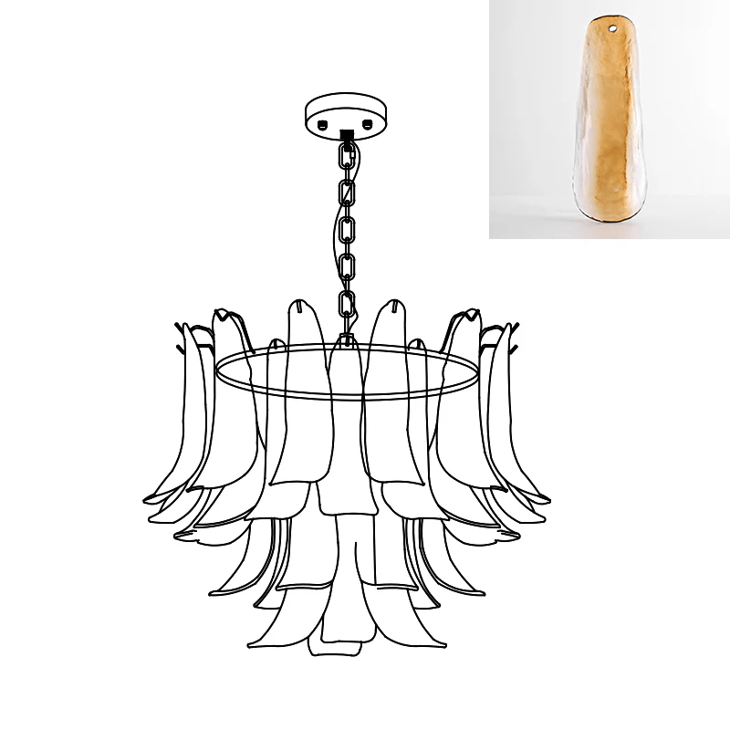 Glyra Amber Bloom Chandelier