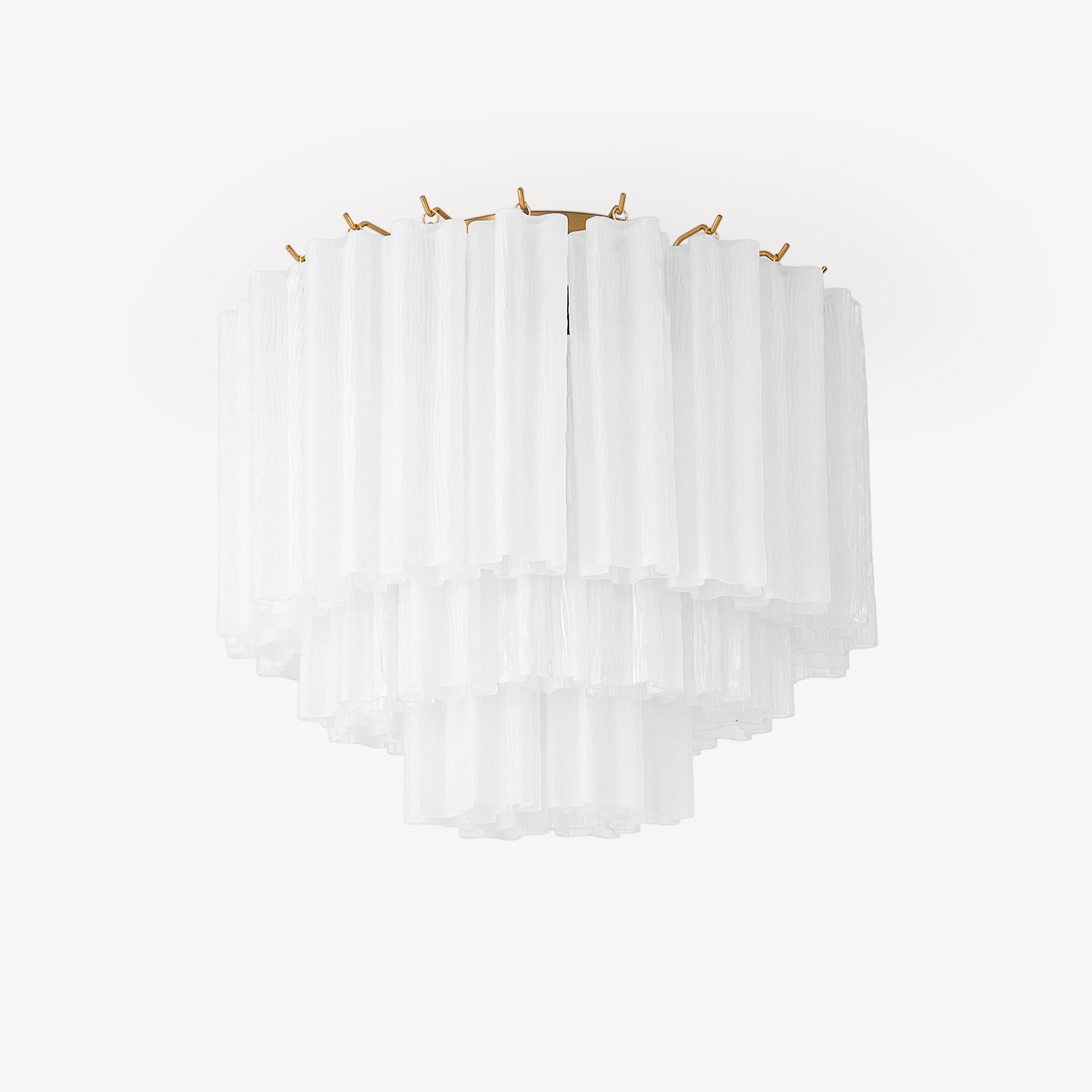 Velelena Ceiling Lamp White Murano Glass Layered Elegant Modern