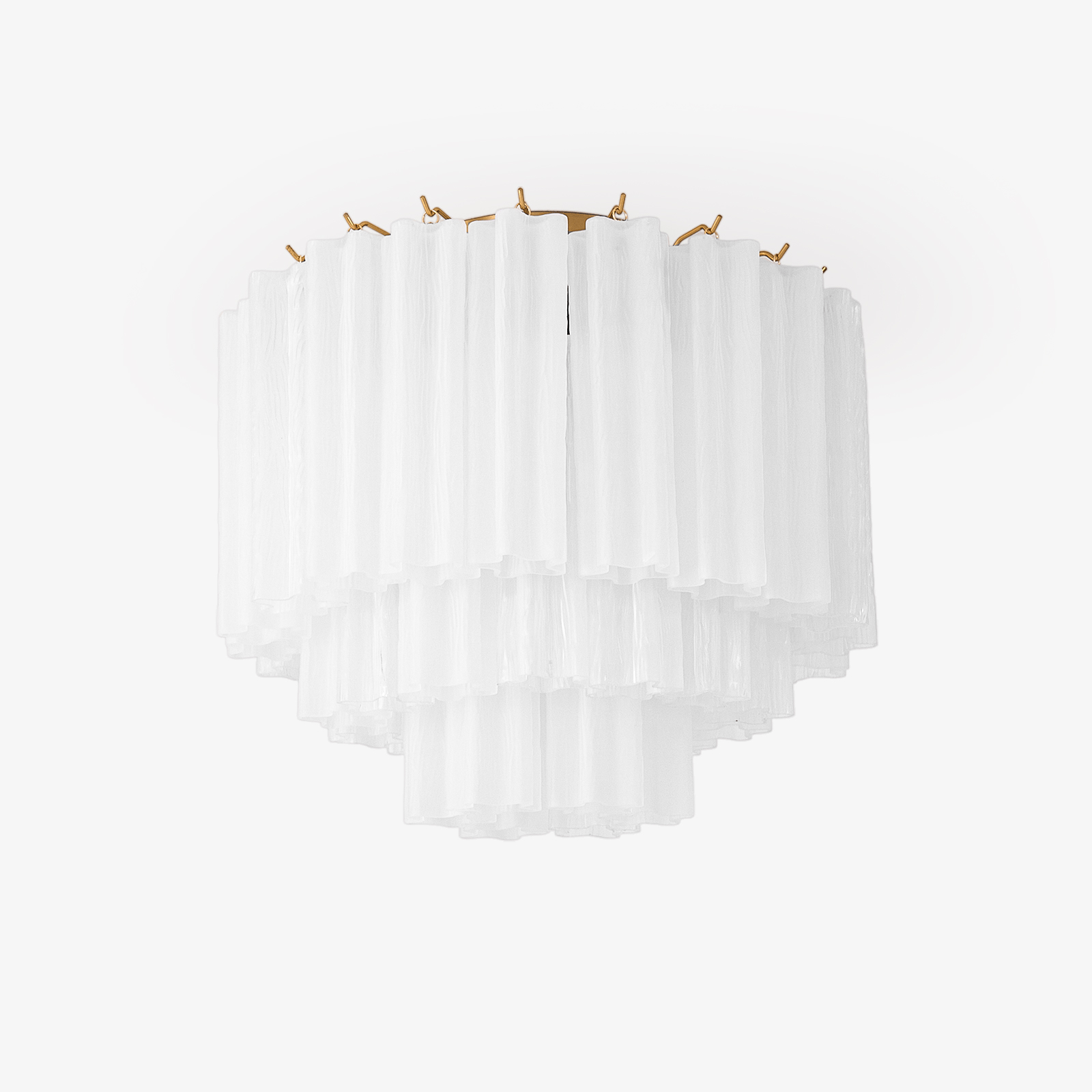 Velelena Ceiling Lamp White Murano Glass Layered Elegant Modern