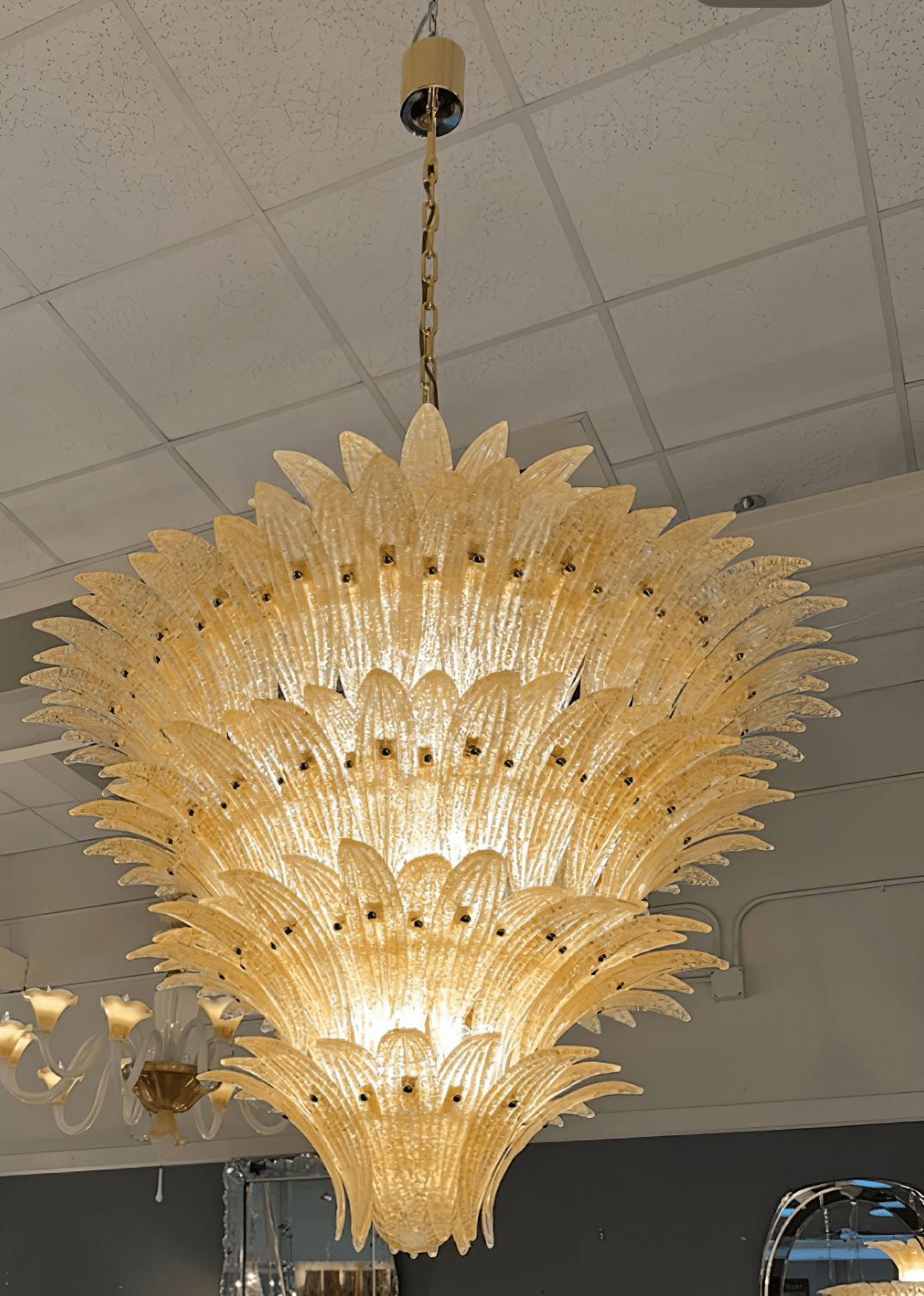 Ismavelle Glass Palmette Chandelier