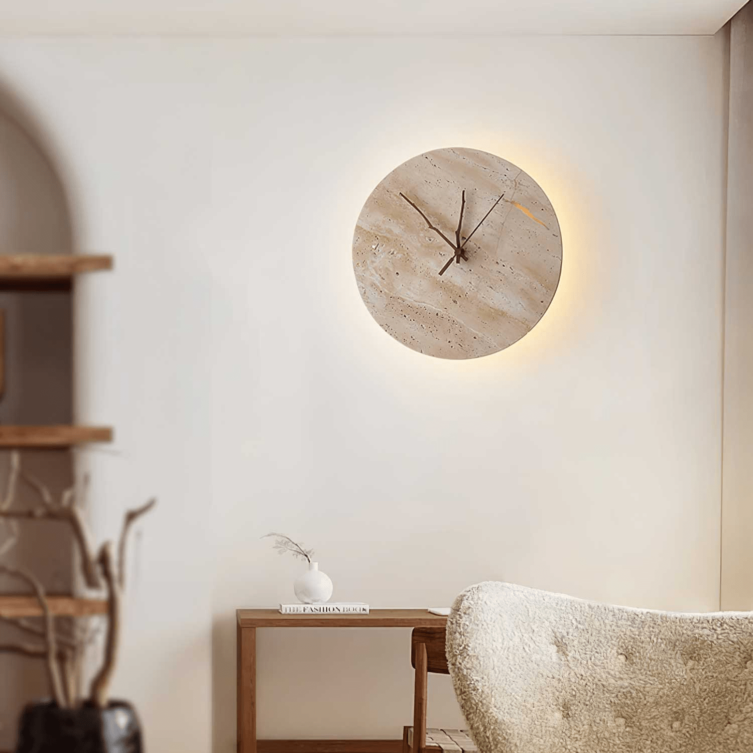 Nororielle Minimalist Travertine Wall Light