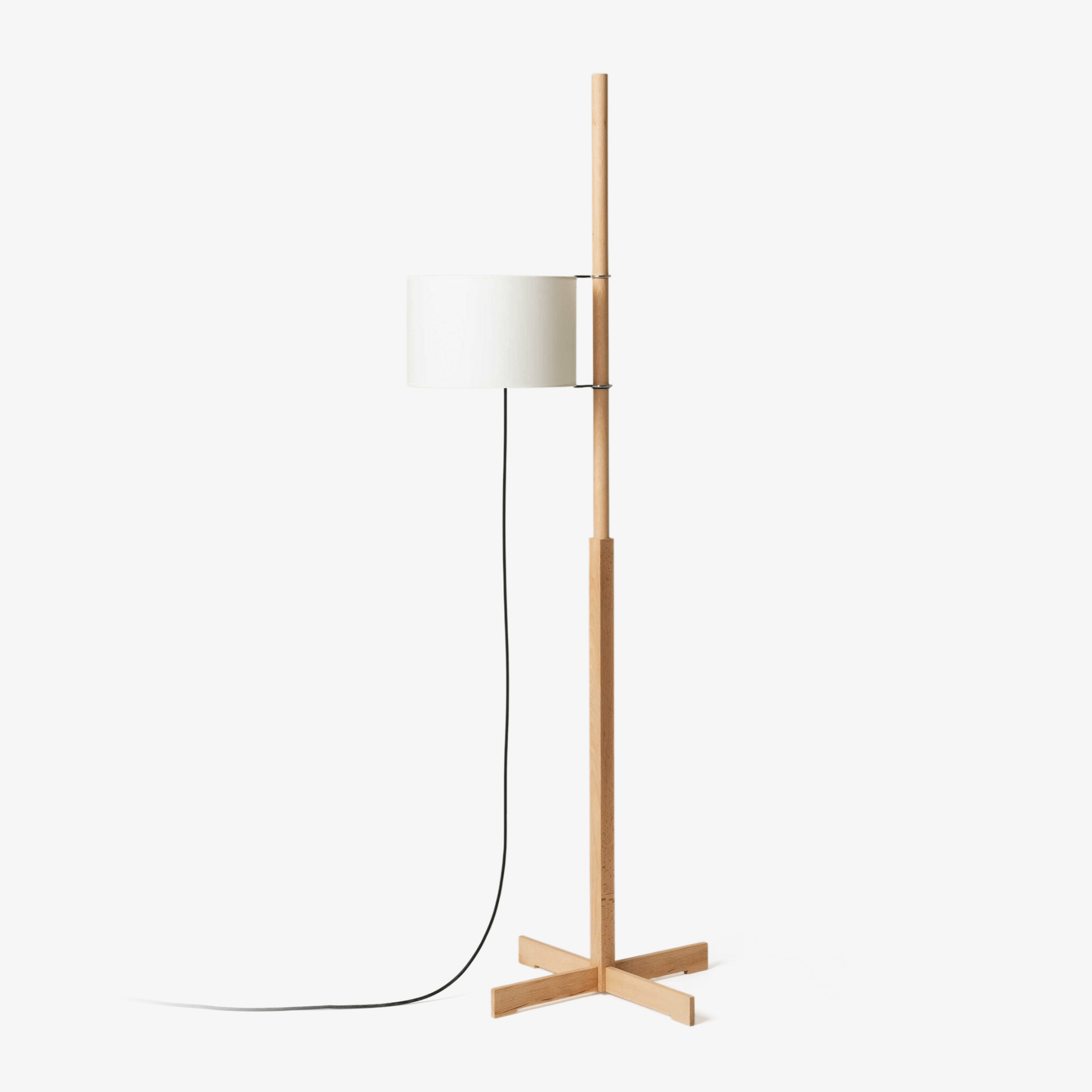 Jex Wood Fabric Floor Lamp