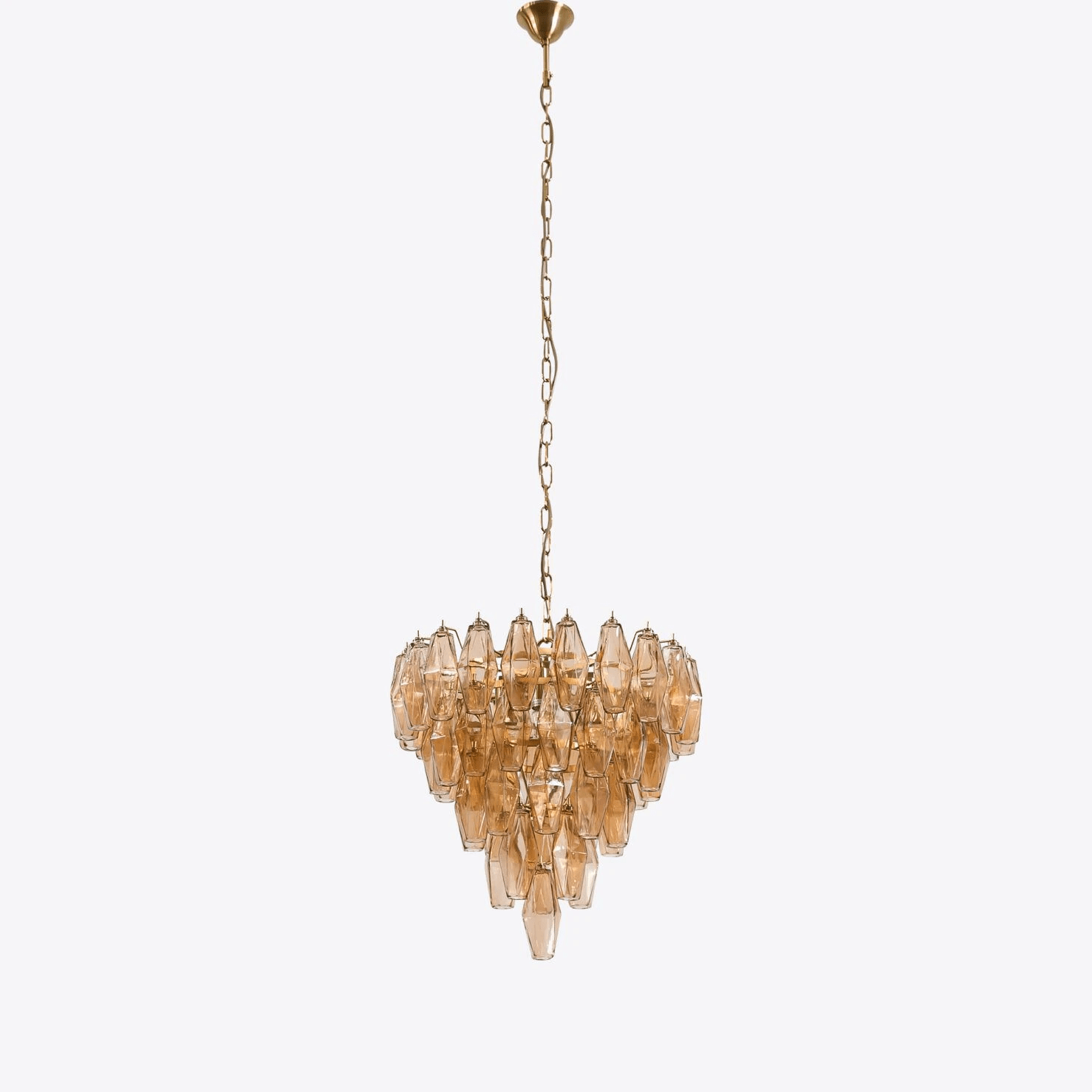 Eirenora Chandelier Pink Faceted Glass Layered Vintage