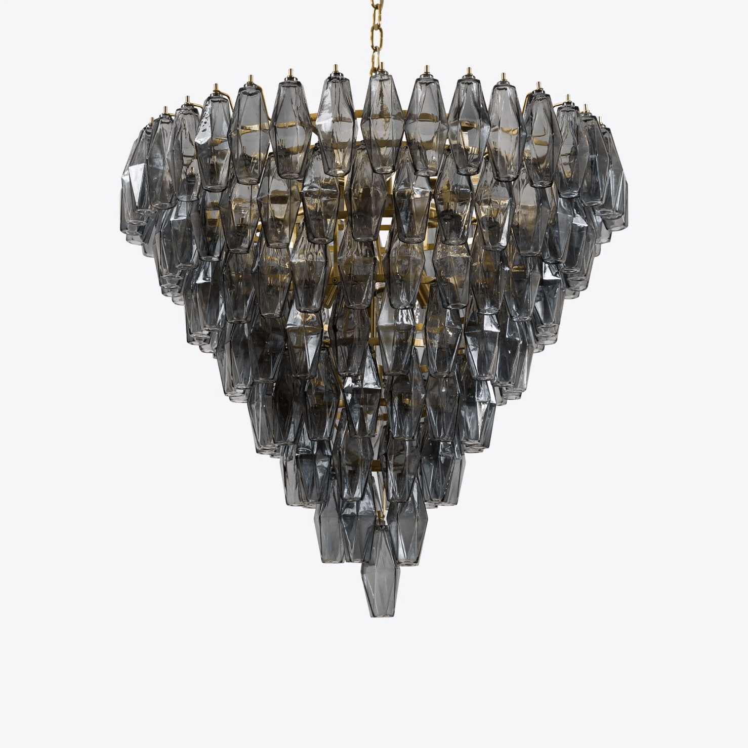 Eirenora Chandelier Pink Faceted Glass Layered Vintage