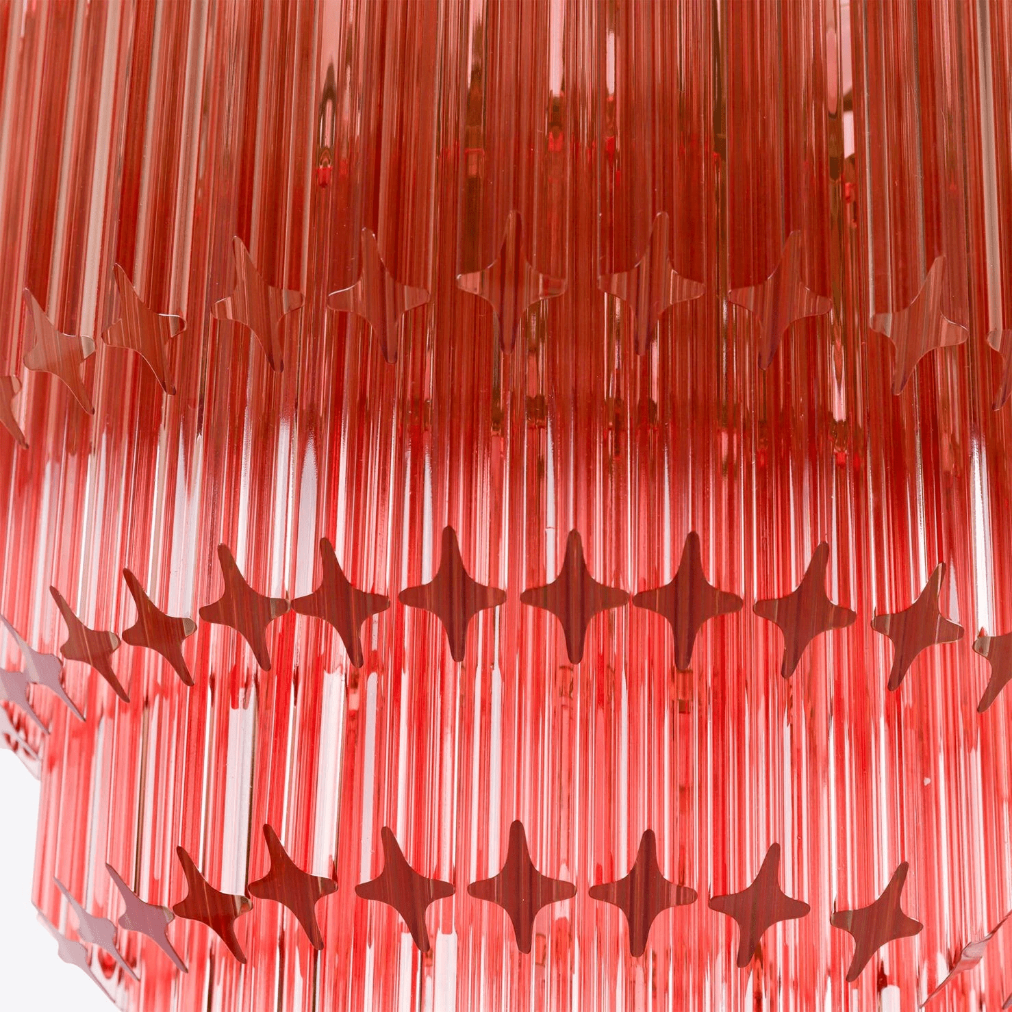 Liororelle Chandelier Amber Diamond Glass Layered Retro