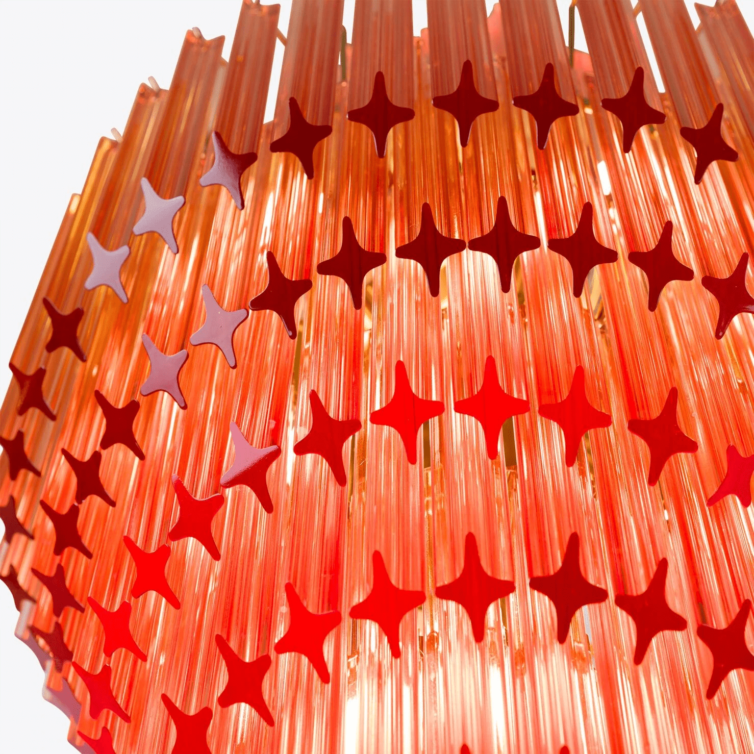 Liororelle Chandelier Amber Diamond Glass Layered Retro
