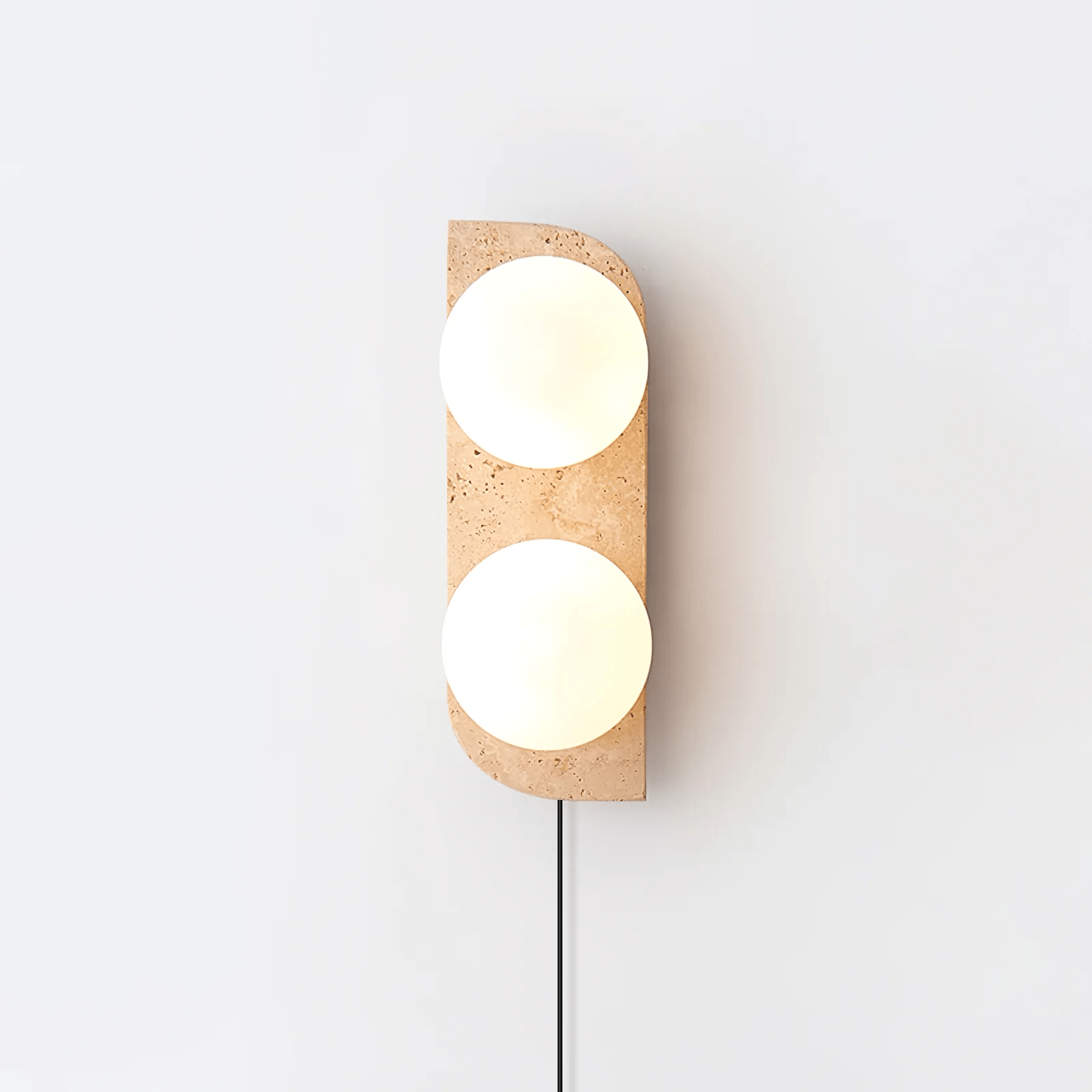 Serearia Minimalist Travertine Plug-In Wall Light