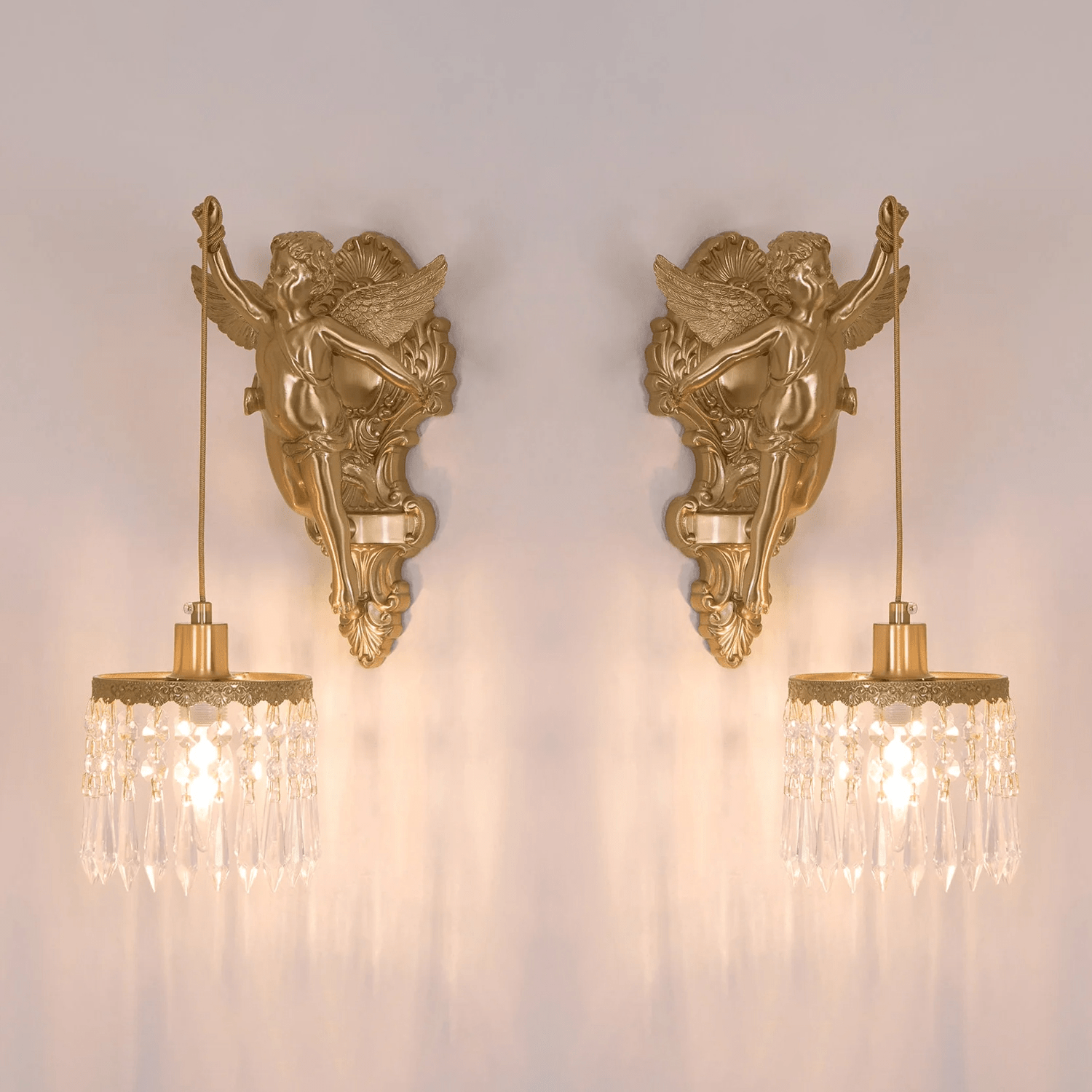 Bex Flying Angel Glass Wall Light