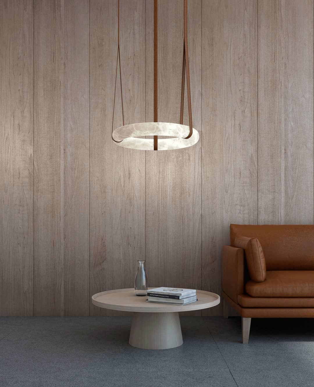 Tarys Alabaster Chandeliers Ring Leather Strap Version B