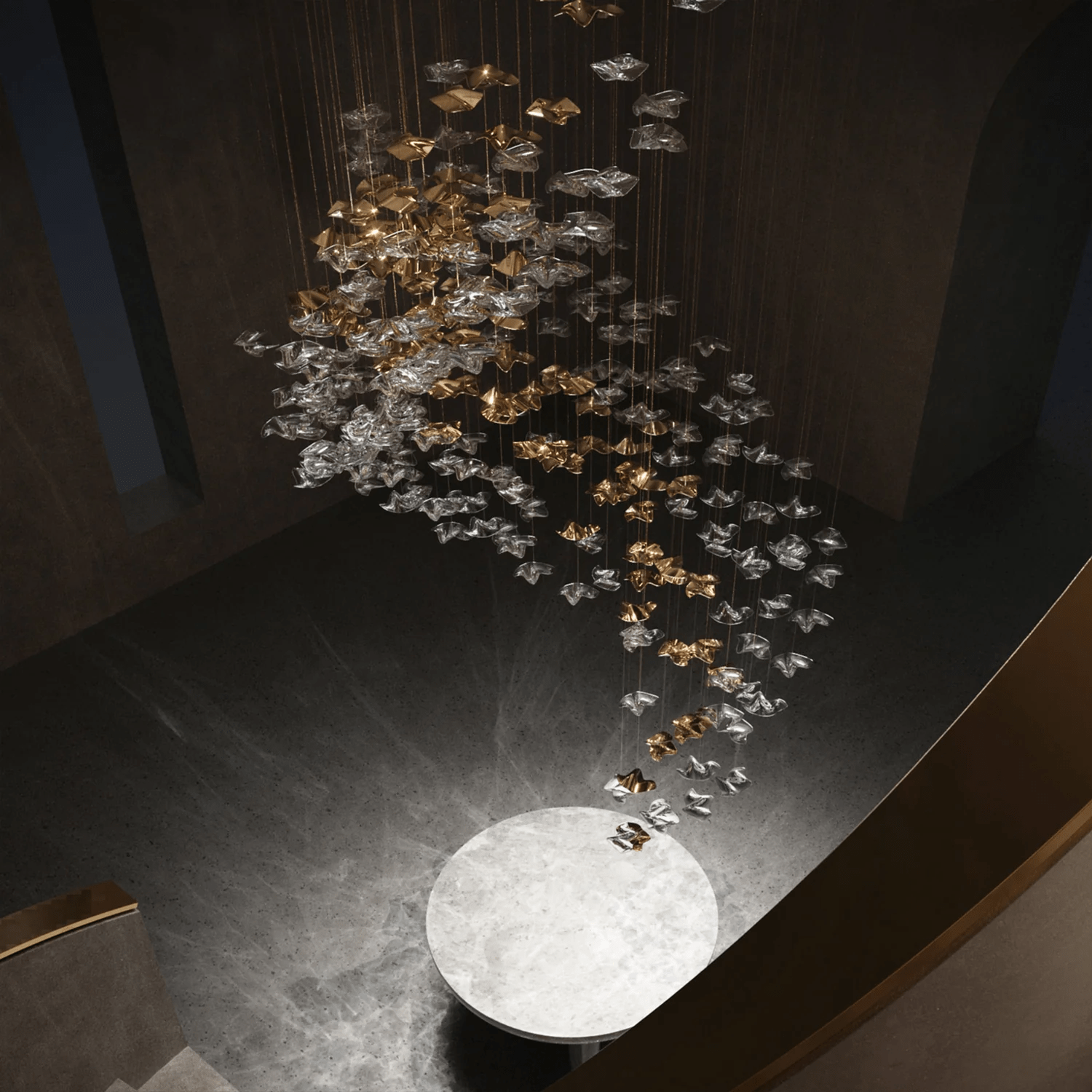 Velaise Luxury Tidal Art Glass Pendants Lamp