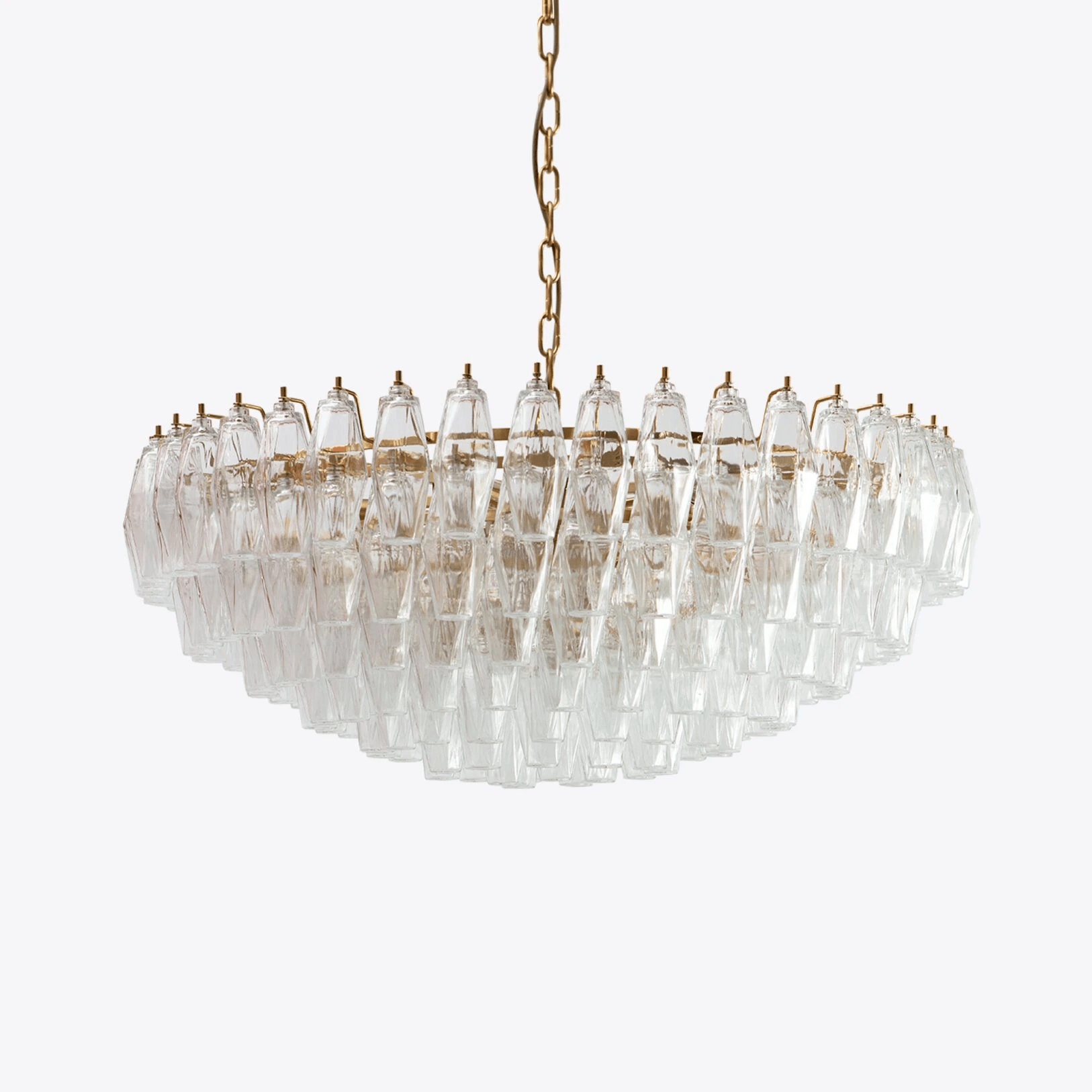 Naely Chandelier Clear Murano Glass Polyhedron Vintage