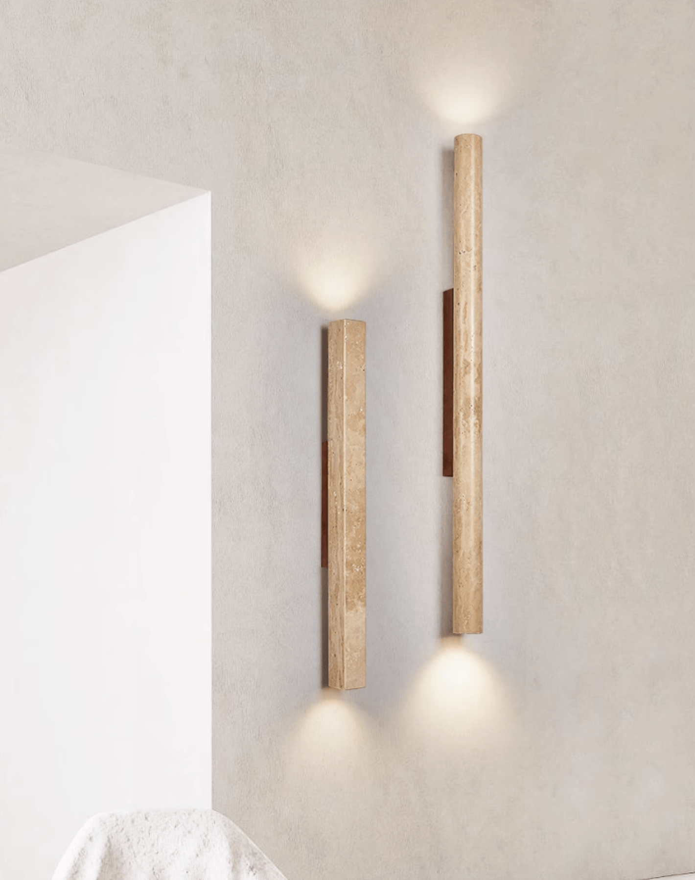 Noriira Minimalist Travertine Wall Light