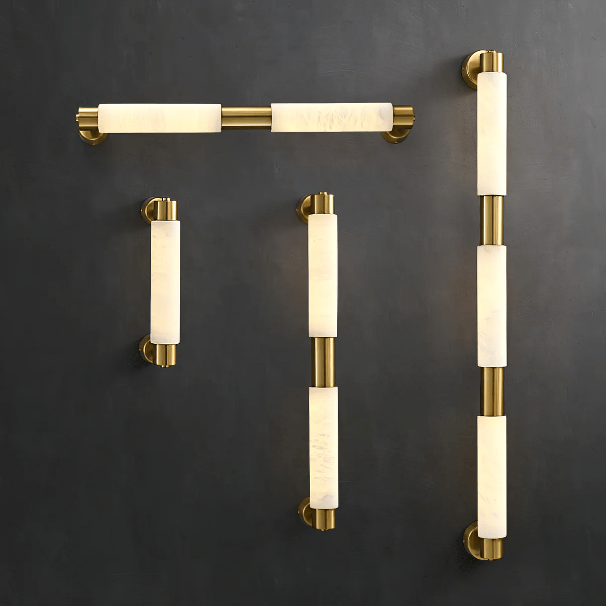 Ospix Alabaster Brass Wall Light