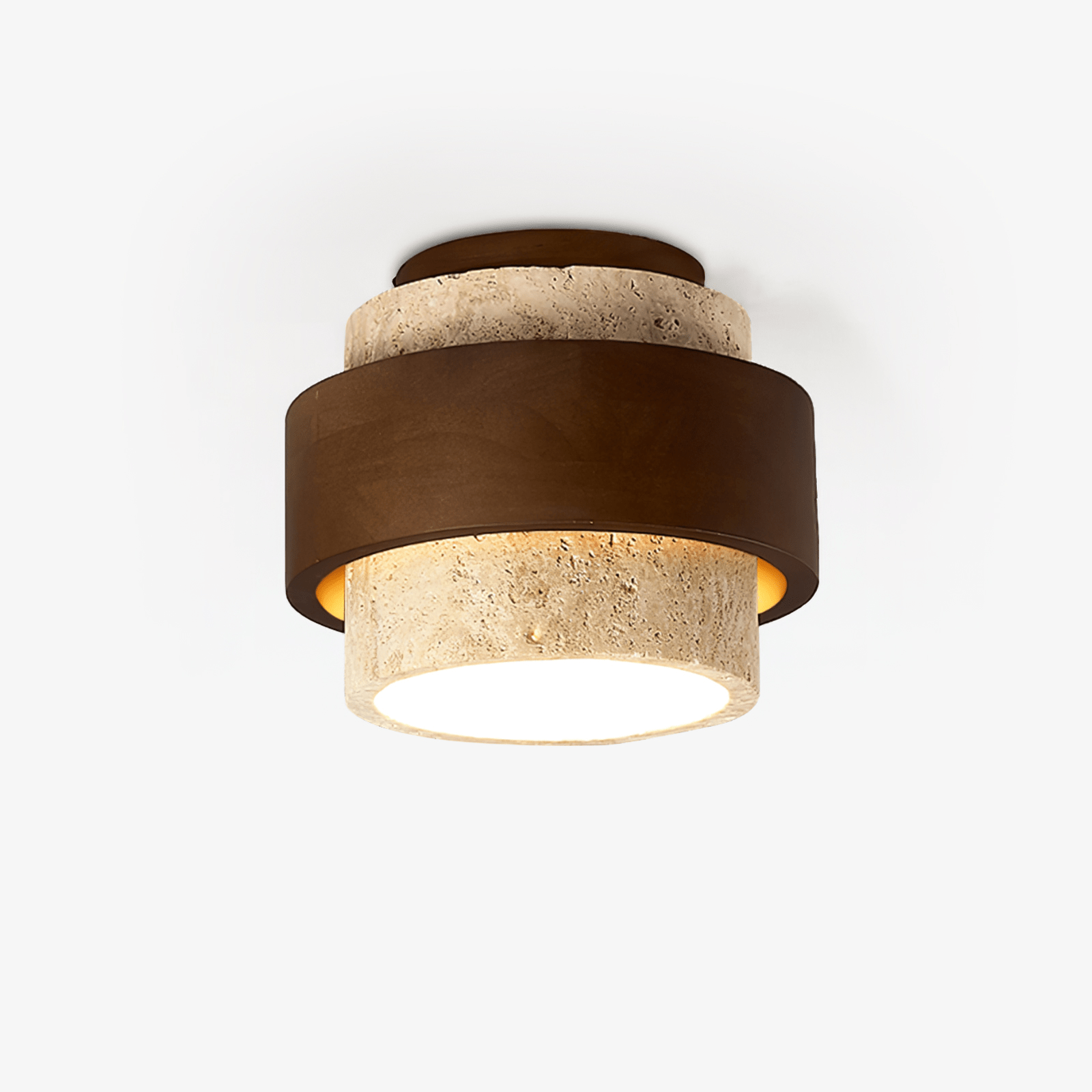 Perra Layered Ring Travertine Ceiling Light