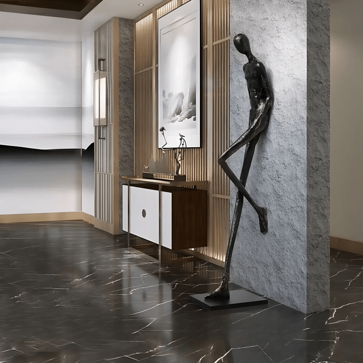 Lemvix Sculpture Floor Ornament - Neutral Decor