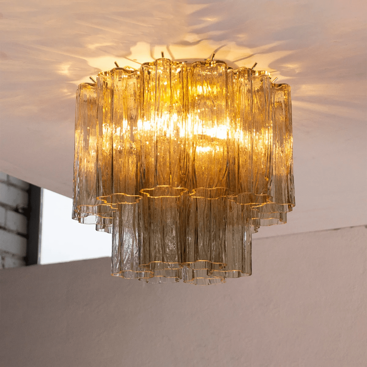 Aurora Ceiling Lamp Pink Waterfall Style - Neutral Decor