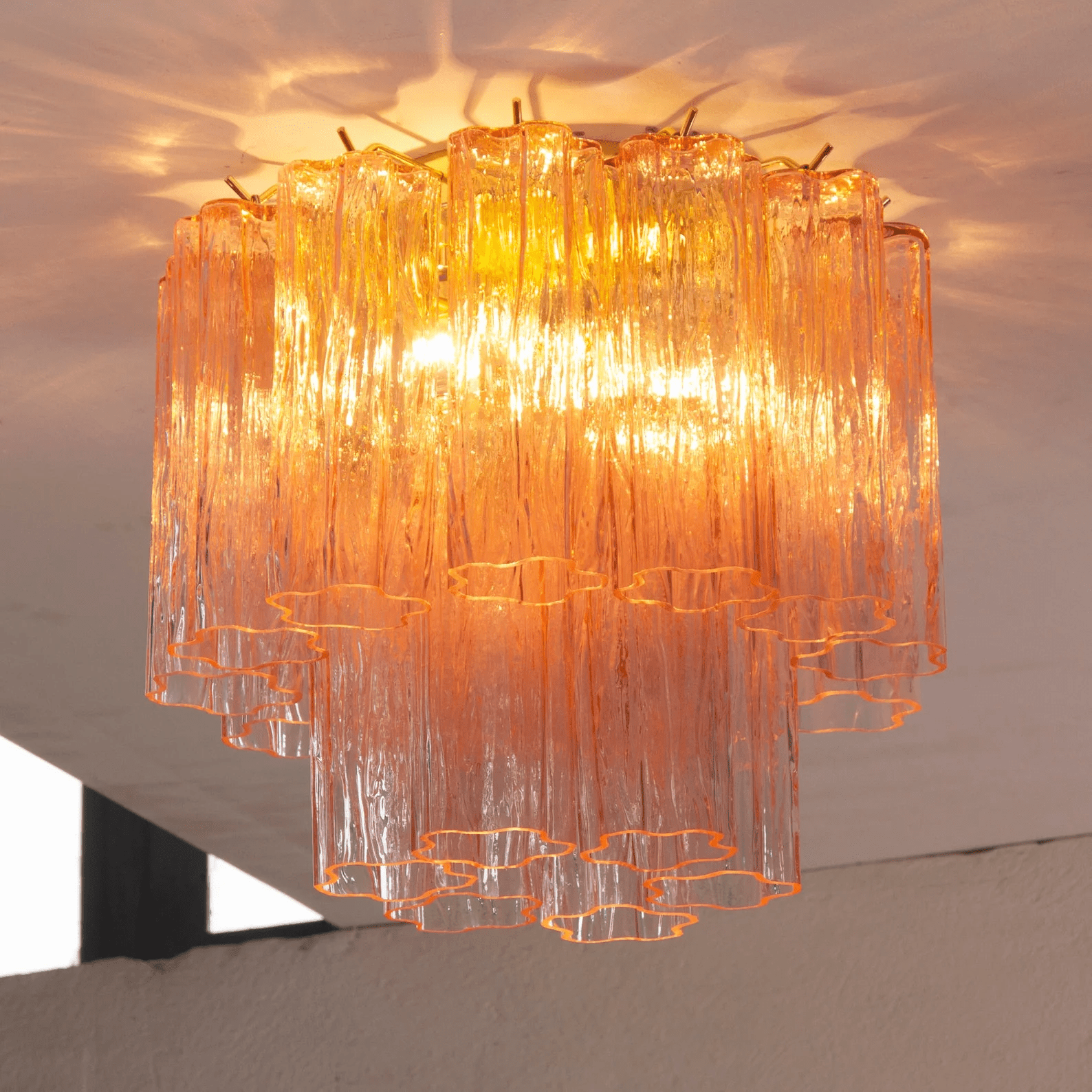 Aurora Ceiling Lamp Pink Waterfall Style - Neutral Decor