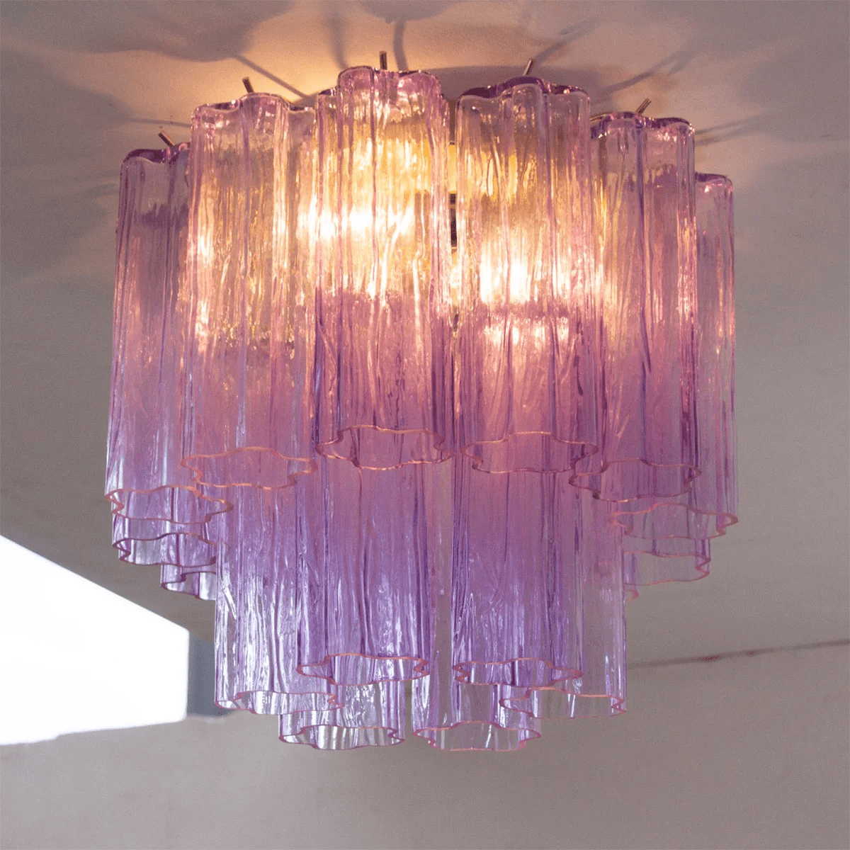Aurora Ceiling Lamp Pink Waterfall Style - Neutral Decor