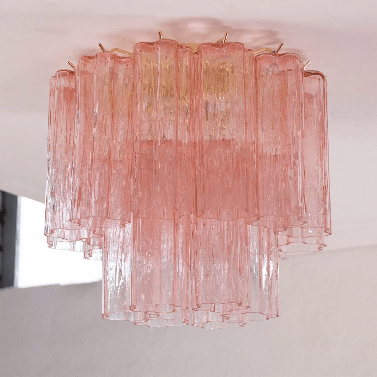 Aurora Ceiling Lamp Pink Waterfall Style - Neutral Decor