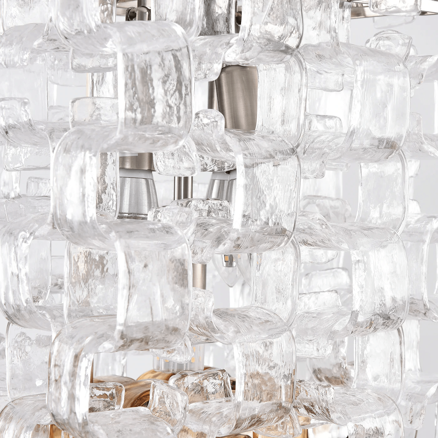 Orielis Chandelier Murano Glass Interlocking Geometric