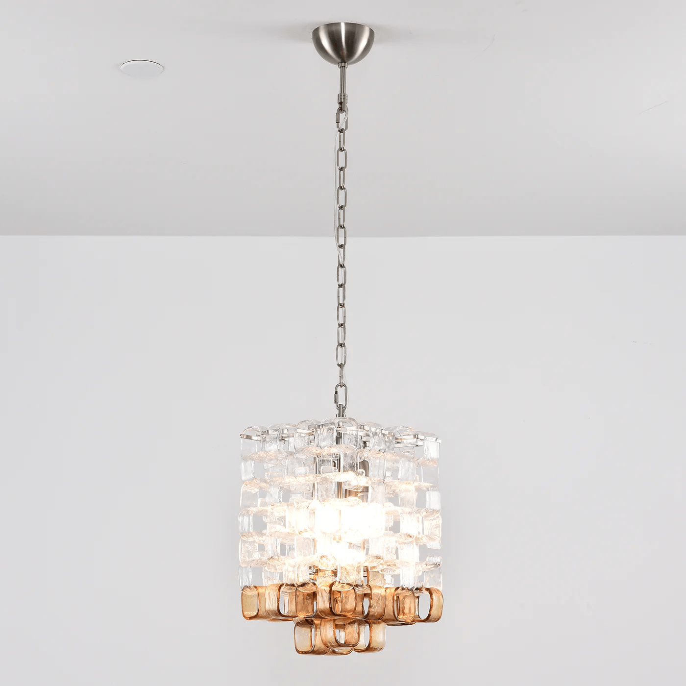 Orielis Chandelier Murano Glass Interlocking Geometric