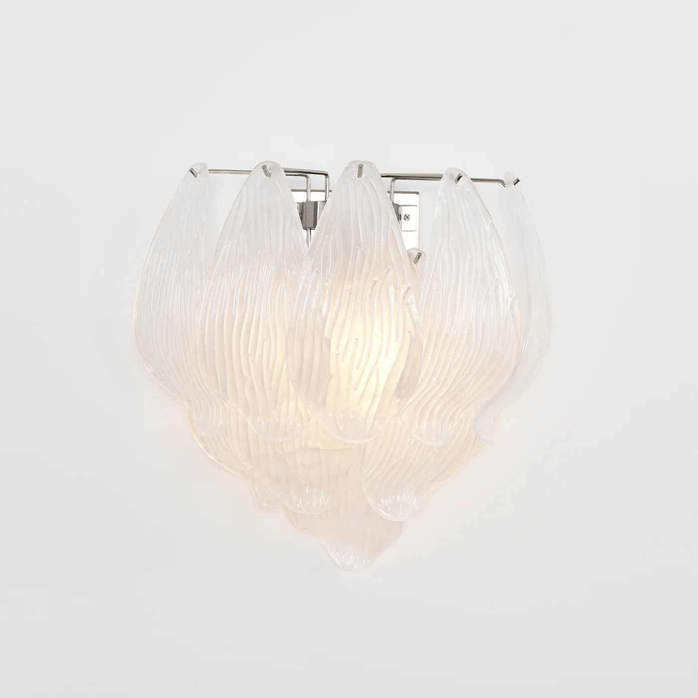 Lioriniella Wall Lamp Murano Glass Petal Frosted Cascading