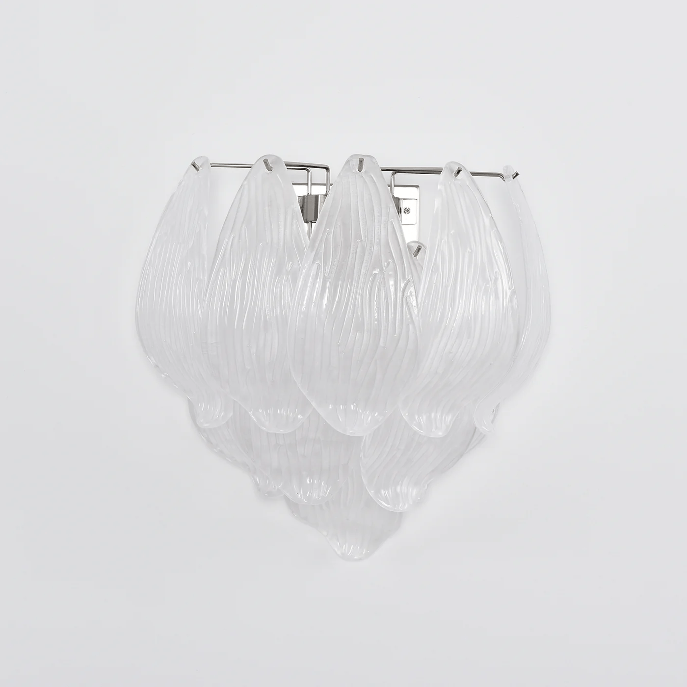 Lioriniella Wall Lamp Murano Glass Petal Frosted Cascading